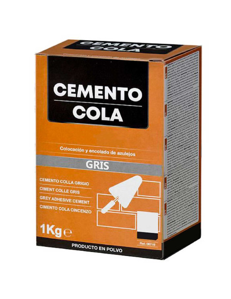 Tradineur - Cemento cola en polvo, colocación, encolado y fijación de azulejos, superficies horizontales y verticales, interior