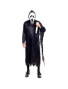 Tradineur - Disfraz de asesino scream para adulto, poliéster, incluye túnica y máscara, villano malvado, atuendo de carnaval, Ha