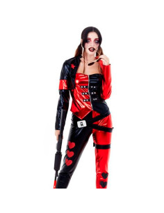 Tradineur - Disfraz de Bad Girl para Adultos - Fabricado en Poliéster - Incluye Top, Pantalón, Chaqueta y Cinturón - Ideal para