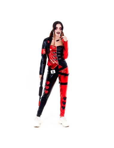 Tradineur - Disfraz de Bad Girl para Adultos - Fabricado en Poliéster - Incluye Top, Pantalón, Chaqueta y Cinturón - Ideal para