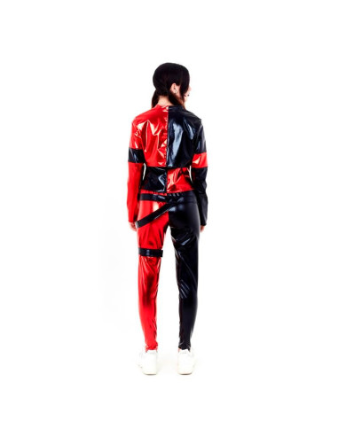 Tradineur - Disfraz de Bad Girl para Adultos - Fabricado en Poliéster - Incluye Top, Pantalón, Chaqueta y Cinturón - Ideal para
