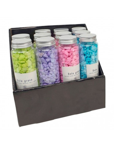 Tradineur - Bote de grava 21 x 5 cm especial para la decroración tanto de exteriores como para interiores, de color surtido. Fra
