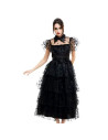 Tradineur - Disfraz de Gótica (Vestido) para Adultos - Fabricado en Poliéster - Incluye Vestido y Cinturón - Ideal para disfruta