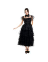 Tradineur - Disfraz de Gótica (Vestido) para Adultos - Fabricado en Poliéster - Incluye Vestido y Cinturón - Ideal para disfruta