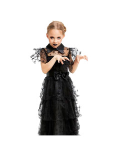 Tradineur - Disfraz de Gótica Infantil (Vestido) para Niños - Fabricado en Poliéster - Incluye Vestido y Cinturón - Ideal para d