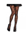 Tradineur - Pantis con cruces, negro, 90% poliéster y 10% licra, complemento para disfraz de monja sexy, carnaval, Halloween, co