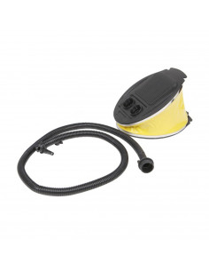 Hinchador de pie de 5 litros, inflador de fuelle, bomba de inflado con 3 boquillas y tubo flexible para colchonetas, flotadores,