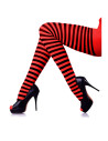 Tradineur - Pantis con rayas negras y rojas, 90% poliéster y 10% licra, complemento para disfraces, carnaval, Halloween, cosplay