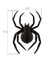 Tradineur - Pack de 2 Arañas de Papel para Halloween - Adorno de Papel - Decoración para Halloween - 24 x 35 cm - Color Negro