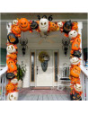 Tradineur - Pack de 2 Arañas de Papel para Halloween - Adorno de Papel - Decoración para Halloween - 24 x 35 cm - Color Negro