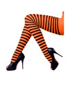 Tradineur - Pantis con rayas negras y naranjas, 90% poliéster y 10% licra, complemento para disfraces, carnaval, Halloween, cosp
