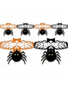 Tradineur - Pack de 2 Guirnaldas de arañas para Halloween - Longitud de 2 Metros - Decoración de temporada - Adornos para Hallow