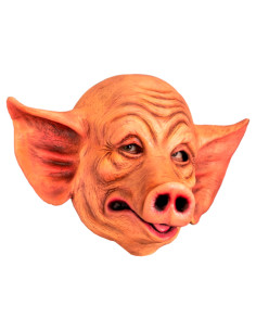 Tradineur - Máscara de cerdo - Fabricado en Látex - Complemento para disfraces -  Ideal para disfrutar de Halloween y carnaval -