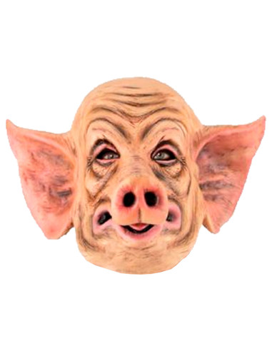 Tradineur - Máscara de cerdo - Fabricado en Látex - Complemento para disfraces -  Ideal para disfrutar de Halloween y carnaval -