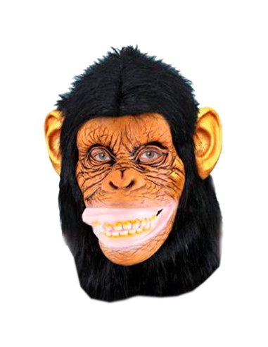 Tradineur - Máscara de Chimpancé - Fabricado en Látex - Complemento para disfraces -  Ideal para disfrutar de Halloween y carnav