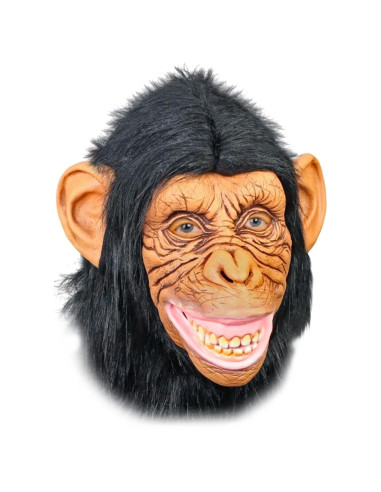 Tradineur - Máscara de Chimpancé - Fabricado en Látex - Complemento para disfraces -  Ideal para disfrutar de Halloween y carnav