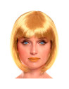 Tradineur - Peluca Bob rubia para mujer, fibra sintética, complemento para disfraz de carnaval, Halloween, cosplay, fiestas (Adu