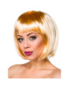 Tradineur - Peluca Bob rubia para mujer, fibra sintética, complemento para disfraz de carnaval, Halloween, cosplay, fiestas (Adu
