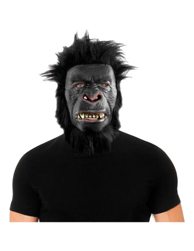 Tradineur - Máscara de Gorila - Fabricado en Látex - Complemento para disfraces -  Ideal para disfrutar de Halloween y carnaval