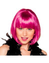 Tradineur - Peluca Bob fucsia para mujer, fibra sintética, complemento para disfraz de carnaval, Halloween, cosplay, fiestas (Ad
