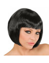 Tradineur - Peluca Bob morena para mujer, fibra sintética, complemento para disfraz de carnaval, Halloween, cosplay, fiestas (Ad