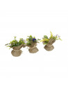 Tradineur - Planta artificial con maceta 7 x 15 cm color surtido planta decoración hogar