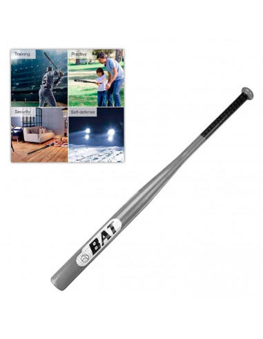 Tradineur - Bate de béisbol de aluminio, agarre antideslizante, entranamientos, prácticas, deporte, aire libre, adolescentes, ad