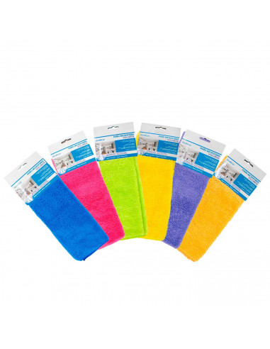 Tradineur - Paño de microfibra poliéster doble cara 30 x 40 cm, trapo, bayeta de limpieza suave, gran absorción, fibras microscó