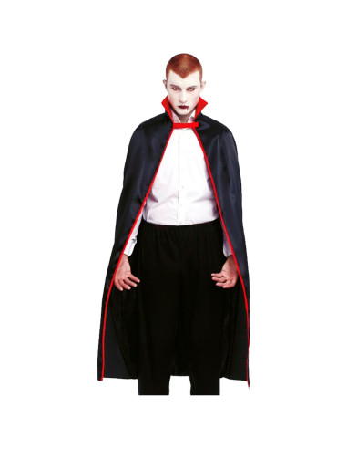 Tradineur - Capa de vampiro para adultos de 140 cm - Fabricado en poliéster - Ideal para disfrutar de Halloween y carnaval - Col