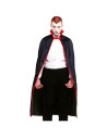 Tradineur - Capa de vampiro para adultos de 140 cm - Fabricado en poliéster - Ideal para disfrutar de Halloween y carnaval - Col