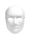 Tradineur - Pack de 4 Máscaras Blancas para Halloween - Fabricado en Plástico - Complemento para Disfraces - Talla Unica
