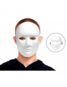 Tradineur - Pack de 4 Máscaras Blancas para Halloween - Fabricado en Plástico - Complemento para Disfraces - Talla Unica