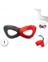 Tradineur - Antifaz bicolor para Carnaval - Complemento para carnaval, Halloween y celebraciones - Color Negro / Rojo
