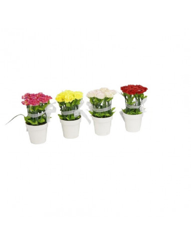 Tradineur - Planta artificial con maceta 7 x 14 cm (ancho x altura) color surtido ideal para decoración del hogar
