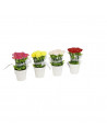 Tradineur - Planta artificial con maceta 7 x 14 cm (ancho x altura) color surtido ideal para decoración del hogar
