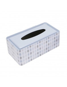 Tradineur - Caja de pañuelos de papel recargable, metalica, colores aleatorios, dispensador de panuelos de papel