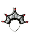 Tradineur - Diadema de reina malvada, poliéster y plástico, complemento para disfraces de carnaval, Halloween, cosplay, fiestas