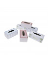 Tradineur - Caja de pañuelos de papel recargable, metalica, colores aleatorios, dispensador de panuelos de papel