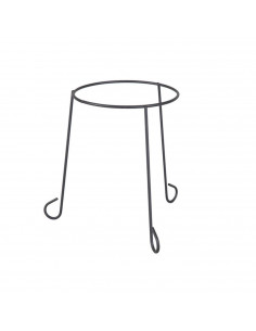 Tradineur - Soporte con 3 patas de metal, para macetas, de 26,5 cm de alto y x 19 cm de diámetro de color negro. Apoyo para jard