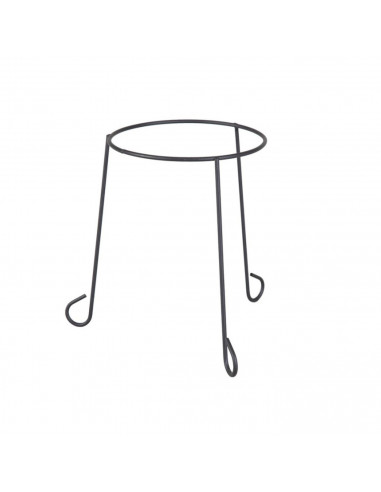 Tradineur - Soporte con 3 patas de metal, para macetas, de 26,5 cm de alto y x 19 cm de diámetro de color negro. Apoyo para jard
