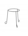 Tradineur - Soporte con 3 patas de metal, para macetas, de 26,5 cm de alto y x 19 cm de diámetro de color negro. Apoyo para jard