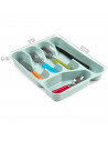 Tradineur - Cubertero Color Pastel - Fabricado en Plástico - Recipiente para ordenación y almacenamiento de cubertería - 4,7 x 2