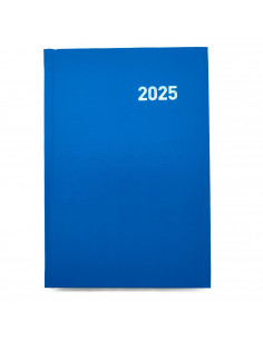 Tradineur - Agenda 2025 Modelo París de tapa dura - Cinta Marcapáginas - Planificación de tareas - 21 x 15 cm - Color Azul