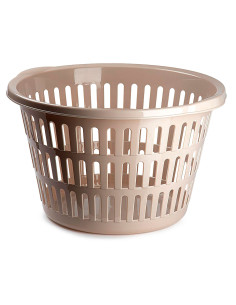 Tradineur - Cesta Redonda para Ropa Pastel - Fabricado en Plástico - Ideal para el almacenamiento y organización de la ropa - Ø