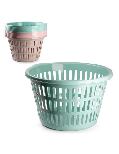 Tradineur - Cesta Redonda para Ropa Pastel - Fabricado en Plástico - Ideal para el almacenamiento y organización de la ropa - Ø