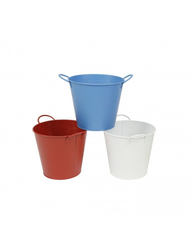Tradineur - Cubo de latón de 14,5 cm de alto y 16 cm de diámetro, de color surtido, ideal para utilizarlo como maceta. Cubeta co