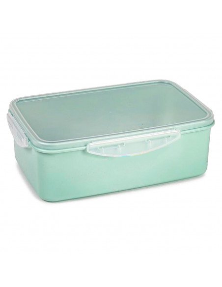 Tradineur - Pack de 2 Fiambreras Rectangular Pastel con tapa Transparente - Fabricado en Plástico - Apta para microondas y lavav
