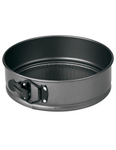 Tradineur - Molde redondo desmontable de acero, antiadherente, recipiente para horno, tartas, postres, repostería - Ø 20 cm
