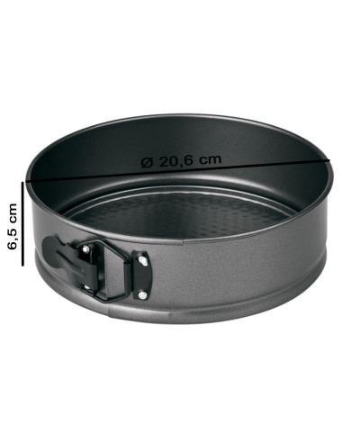 Tradineur - Molde redondo desmontable de acero, antiadherente, recipiente para horno, tartas, postres, repostería - Ø 20 cm