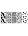 Tradineur - Pack de 5 rollos de papel de regalo, modelo Black & White, láminas para envolver regalos de cumpleaños, Navidad, 70